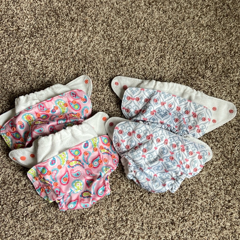 4 Fuzzibunz first year pocket diapers